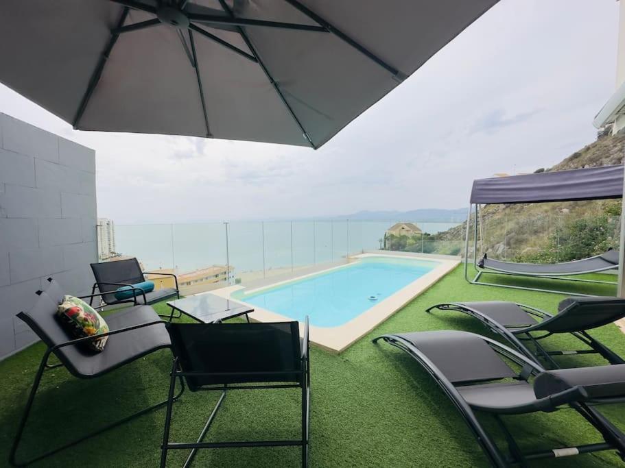 Beautiful Villa Spectacular Sea View 10 People Max Faro de Cullera Eksteriør bilde