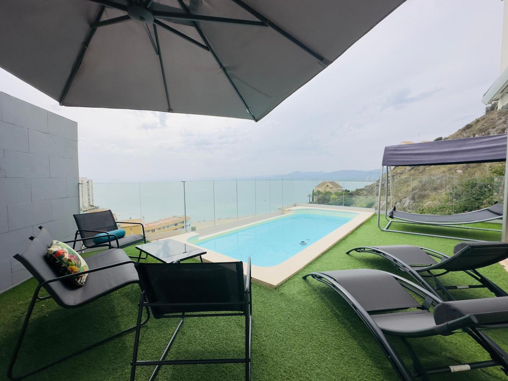 Beautiful Villa Spectacular Sea View 10 People Max Faro de Cullera Eksteriør bilde